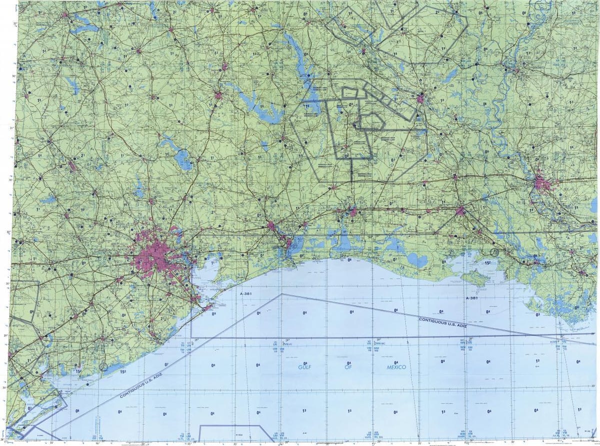 topographic வரைபடம், ஹூஸ்டன்