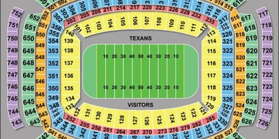 ஹூஸ்டன் Texans இருக்கை வரைபடம்